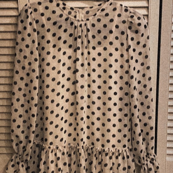 white 'motive & more' dress in black polka dots - Picture 1 of 5